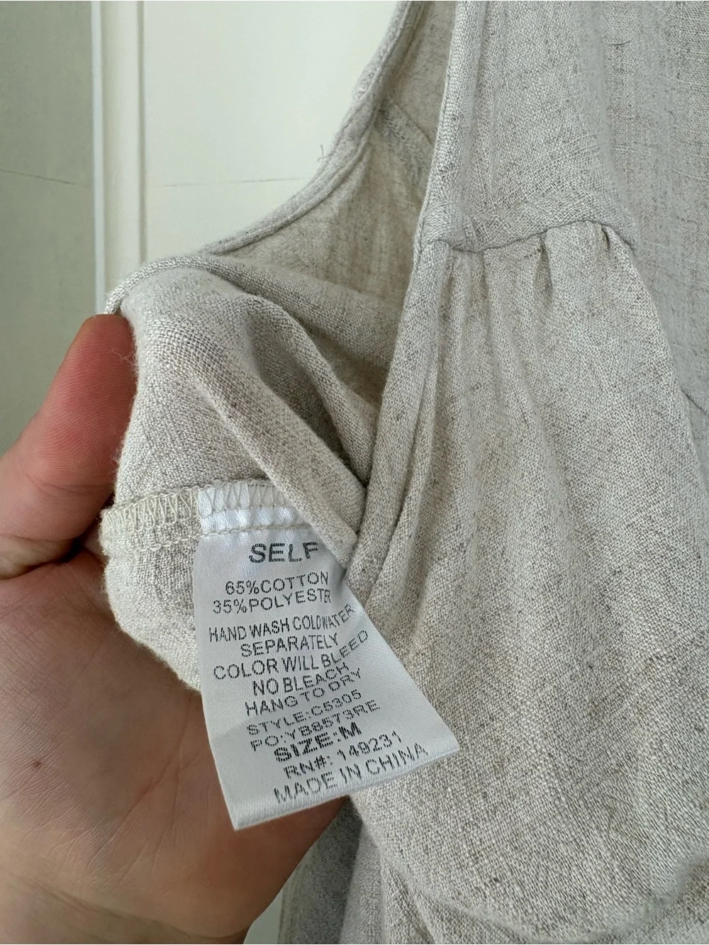 Kori Natural Beige Wide-Leg Linen-Blend Jumpsuit - Picture 8 of 8